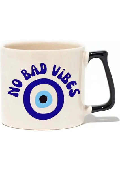 No Bad Vibes Lüks Kupa- Hediye Seramik Kupa