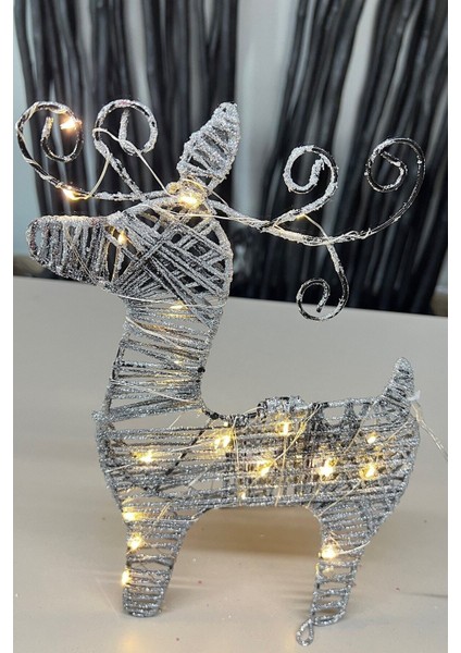 Gri LED Işıklı Geyik Ferforje, Şık ve Modern Dekorasyon Ürünü fiyatları