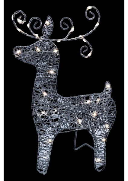 Gri LED Işıklı Geyik Ferforje, Şık ve Modern Dekorasyon Ürünü modelleri