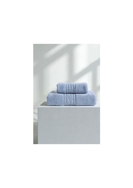 2'li Greek Havlu SETI%100 Pamuk - 1 Adet El Havlusu 50X90 ve 1 Adet Banyo Havlusu 70X140