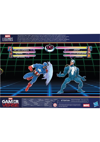 Legends Gamerverse Captain America Vs Venom (Retro Video Game) Ikili Aksiyon Figür Seti fırsatları