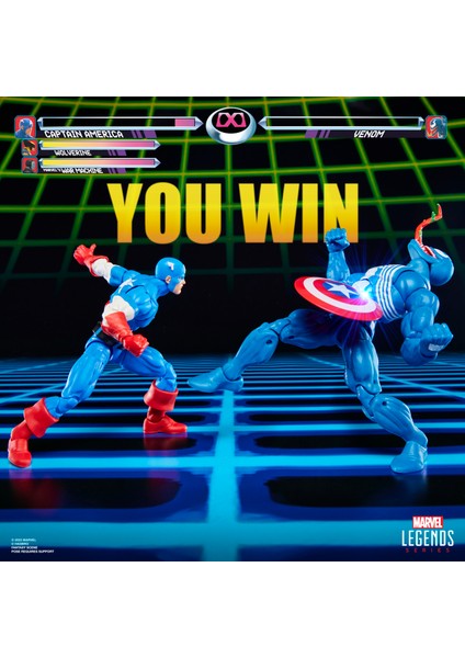 Legends Gamerverse Captain America Vs Venom (Retro Video Game) Ikili Aksiyon Figür Seti
