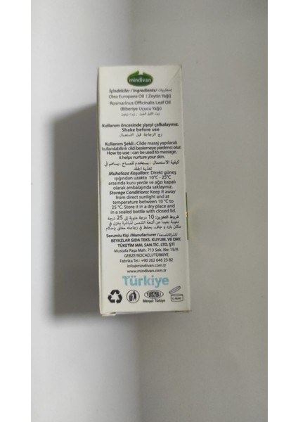 Soğuk Sıkım Biberiye Yağı 20ML fiyatları