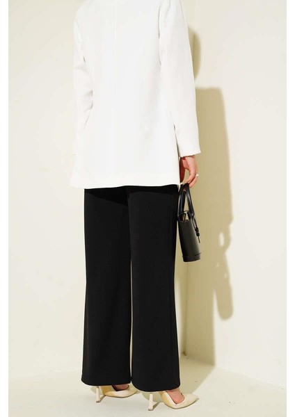 Kadın Ithal Krep Kumaş Pileli Esnek Palazzo Pantolon – Şık ve Rahat Kesim | Siyah & Kahve | S-Xl modelleri