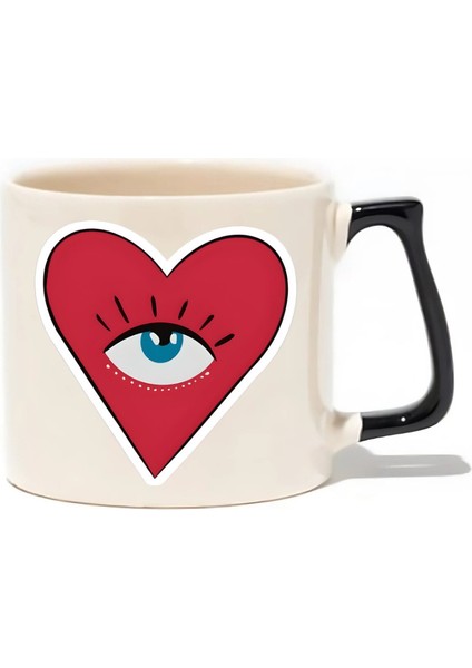 Kalpli Lüks Kupa - Hediye Seramik Kupa