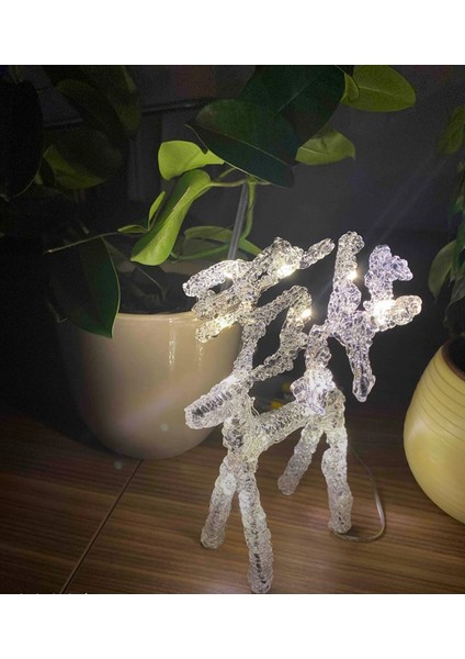 Yılbaşı Geyik LED Işık, Beyaz, Sıcak ve Şık Dekorasyon Aksesuarı modelleri