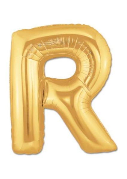 R Harfi Gold Folyo Balon