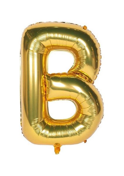 B Harfi Gold Folyo Balon