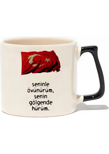 Seninle Övünürüm Senin Gölgende Hürüm Lüks Kupa - Hediye Seramik Kupa