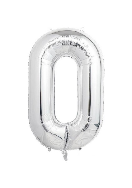 0 Numara Gümüş Folyo Balon