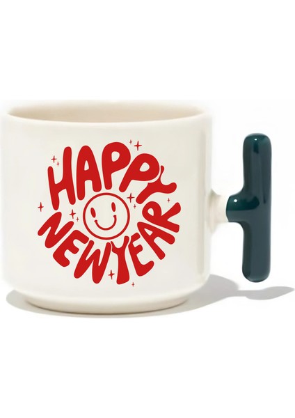 Yılbaşı/yeni Yıl/christmas Temalı Latte Fincanı - Hediye Seramik Kupa