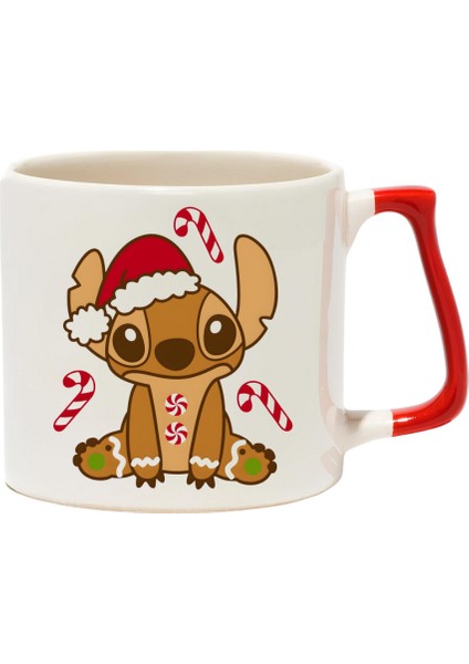 Yeni Yıl Stitch Hediyelik Lüks Kupa - Hediye Seramik Kupa