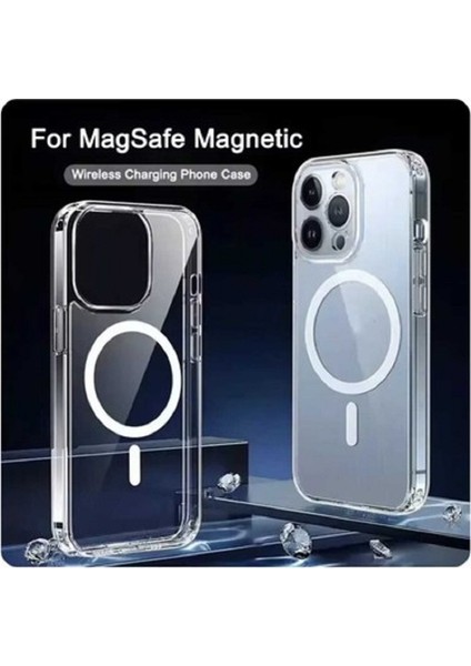 Apple iPhone 14 Pro Kılıf Magsafe Wireless Kablosuz Şarj Destekli Şeffaf Darbe Emici Kapak fiyatları