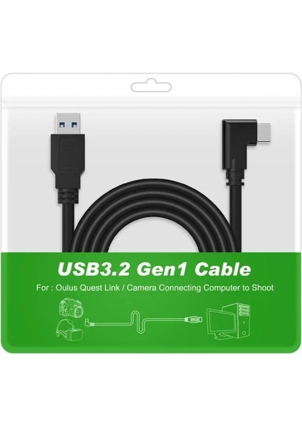 5m USB 3.2 Gen1 Type-C Vr Link Kablo Meta Quest 2 & Quest Pro Uyumlu 5gbps Veri Transferi, Süper Hızlı Şarj, 90 Derece Ergonomik Tasarım, Pc-Vr Bağlantı Kablo fiyatları