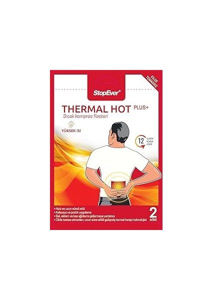 Stopever Thermal Hot Isı Terapili Sıcak Kompres Flasteri – Kas ve Eklem Rahatlatıcı (2x2'li P