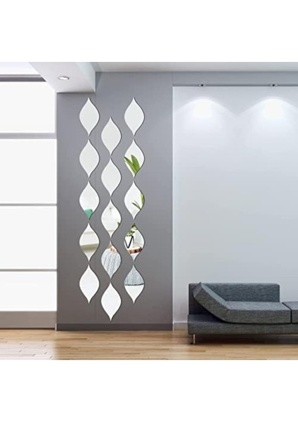 As Tasarım Ahşap Duvar Süs Tablo 16 Parça Gümüş Renk