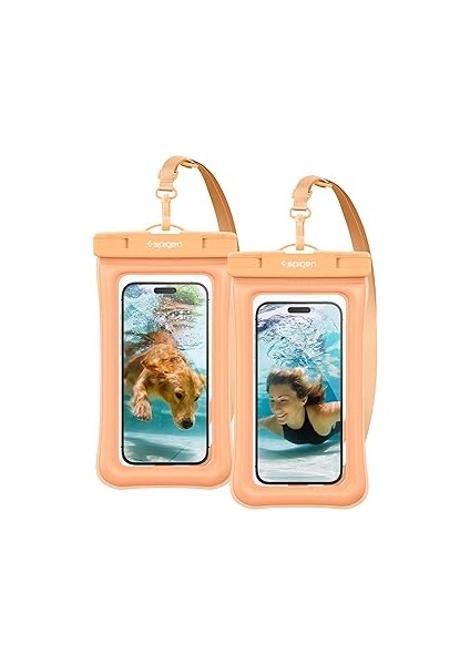 Spigen Aqua Shield Floating Waterproof Ipx8 Sertifikalı Su Geçirmez Yüzer Kılıf (2 Adet) A610 Apric