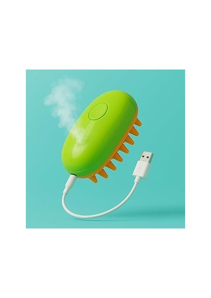 Suwors USB Şarjlı Buharlı Evcil Hayvan Fırçası – Su Hazneli Tüy Temizleme ve Masaj Fırçası | Kedi &