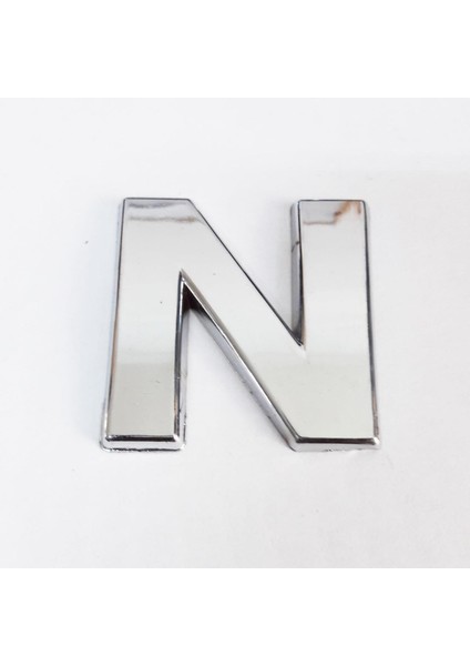 Cemax N Harfi 3,75 cm Krom Yapışkanlı