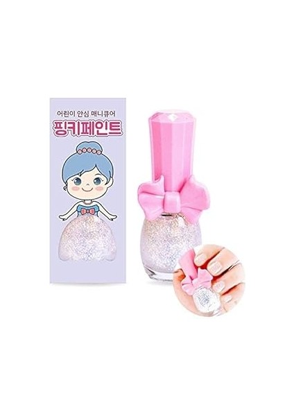 Pinky Cosmetic I'm Pinky Kids Nail Paint Twinkle Circle Çocuklar Için Soyulabilir Oje