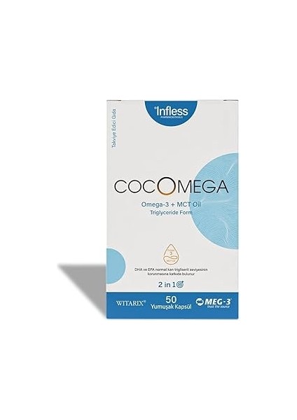 Cocomega, Omega3 ve Mct Oil Içeren Yumuşak Kapsül