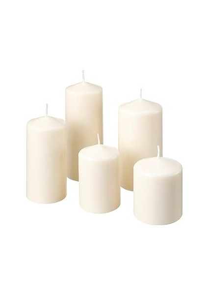 Ikea.. 803.779.37 Fenomen Kokusuz Blok Mum, 5'li Set, Doğal
