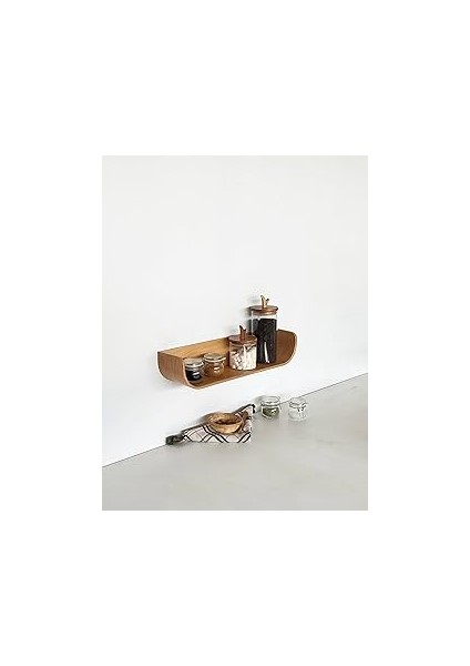 Fagus Wood Dekoratif Ahşap Tasarım Duvar Rafı (Meşe)