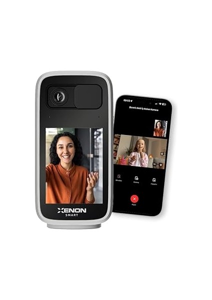 Xenon Ekranlı Akıllı Iç Mekan Güvenlik Kamerası Wi-Fi 4mp 2k Qhd Görüntü Hareket Algılama 355