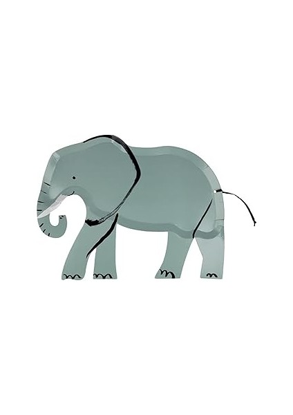 Meri Meri - Elephant Plates - Fil Tabaklar - 8'li