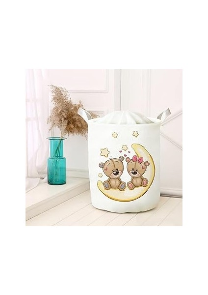 Çok Amaçlı Oyuncak Saklama Kutusu Kirli Çamaşır Piknik Sepeti Katlanır Düzenleyici Keçe 40026