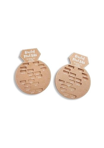 Kate Aspen 28441NA Gelin Partisi Oyunları, Yüzük Şekilli Çılgın Libs Kartları (50'li Set) Düğün Duş