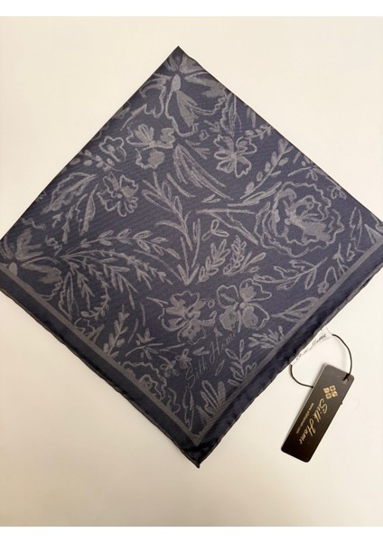 Firuze Desen Twill Ipek Eşarp