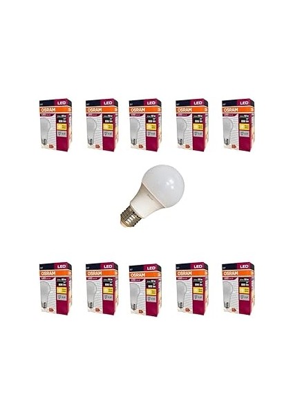 Osram Ledvalue 8.5W E27 LED Ampul | 2700K Sıcak Sarı Işık, 806 Lümen, 60W Eşdeğer | Enerji Tasarruf
