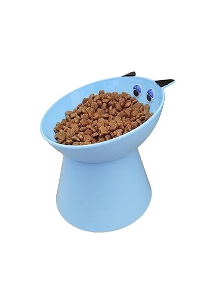 Kedi Köpek Kuru ve Yaş Mama Kabı Eğimli Mama Kabı, 2 Adet Renk Gözlü Kedi Mama Su Kabı, Eglenc