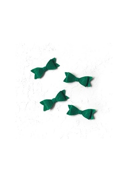 Keçe Motif, Fiyonk Yeşil (4 Adet)