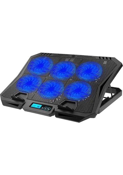 X6A Gaming Pad 6 Fanlı Notebook Laptop Soğutucu Fan Mavi LED Işıklı Dizüstü Bilgisayar Standı Stant fiyatları