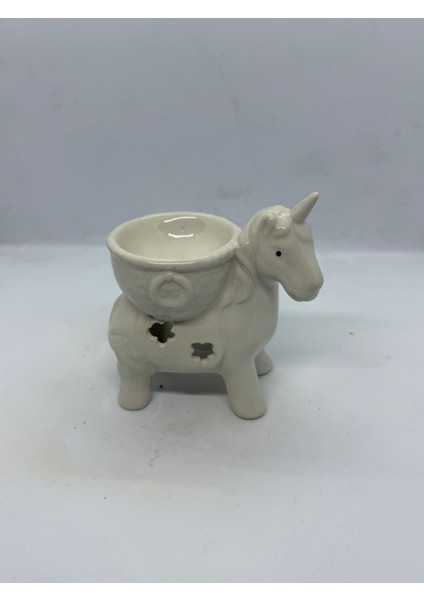 Unicorn Aşıklarına Özel Buhurdanlık (Pembe & Beyaz) | Uçucu Yağlar Için Seramik Buhurdanlık