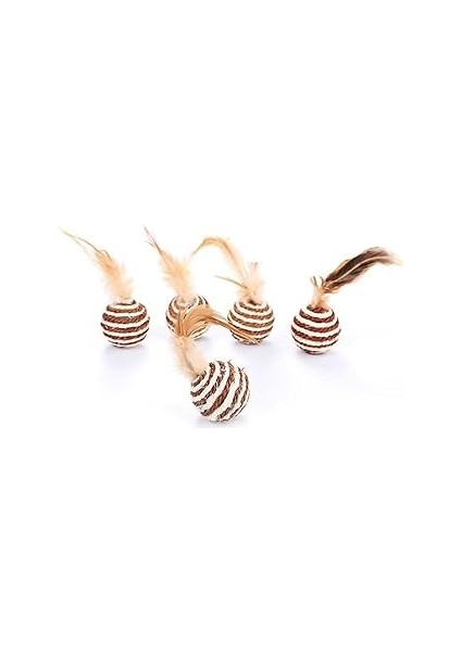 Glipet Tüylü Örgü Kedi Oyun Topu 5 cm