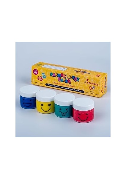 Red Rose Süper Yıkanabilir Parmak Boyası 4X60 gr