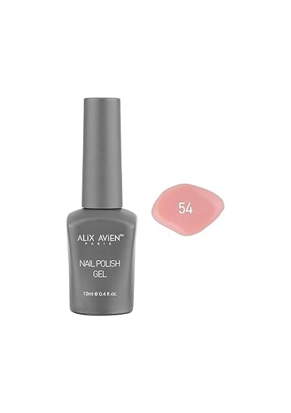 Alix Avien Pembe Somon Kalıcı Oje 54-Yoğun Renk Veren Oje 12 Ml-Nail Uv Gel Polish 54