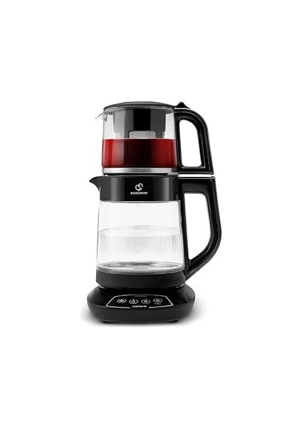 Çaysever 3 In 1 Konuşan Cam Çay Makinesi Su Isıtıcı ve Mama Suyu Hazırlama 1700W Black
