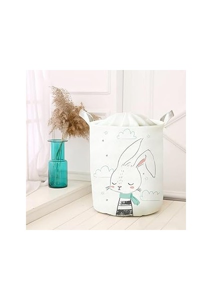 Çok Amaçlı Oyuncak Saklama Kutusu Kirli Çamaşır Piknik Sepeti Katlanır Düzenleyici Keçe 40039