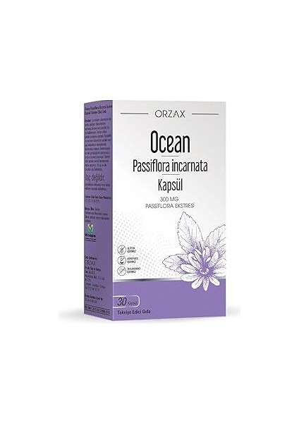 Orzax Ocean Passiflora 300 Mg 30 Kapsül
