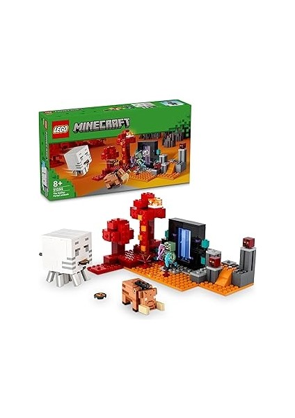 Minecraft Nether Geçidi Pususu 21255-8 Yaş ve Üzeri Macera Oyunları Seven Çocuklar Için Yaratı