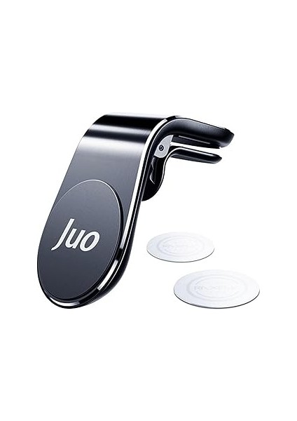 Juo Havalandırma Izgarası Için Manyetik Mıknatıslı Telefon Tutucu + 2 Adet Manyetik Plaka