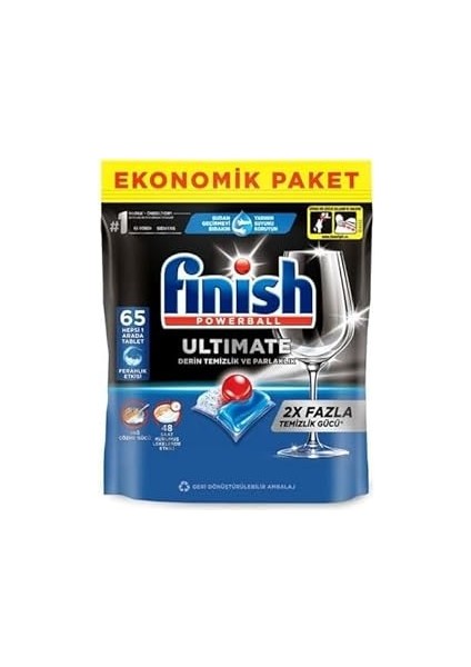 Ultimate 65 Kapsül Bulaşık Makinesi Deterjanı Tableti (1 x 65 Kapsül)