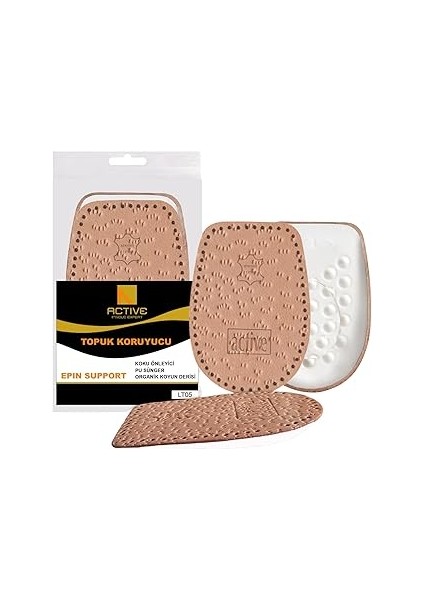 LT05 - Deri Topuk Koruyucu - Topuk Dikeni Destekleyici Topuk Yükseltici Deri Topuk Desteği (41-43)