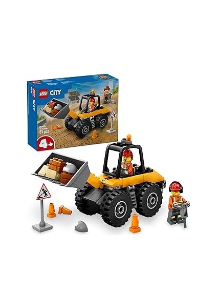 City Sarı Tekerlekli Inşaat Yükleyicisi 60450-4 Yaş ve Üzeri Çocuklar Için Yaratıcı Inşaat Ara