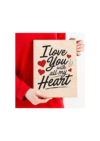 14 Şubat Sevgililer Günü Hediyesi Ahşap Plaka