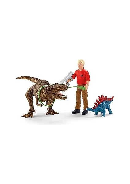 Schleich 41465 Tyrannosaurus Saldırısı Oyuncak Figürü, Çok Renkli